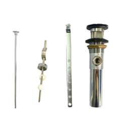 LFB0014 4 Inch C-C Lead-Free Brass Center with Stainless Pop-Up